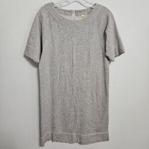 J. Crew Sweatshirt Dress Womens S Short Sleeve Exposed Zipper Fun Cute Comfy